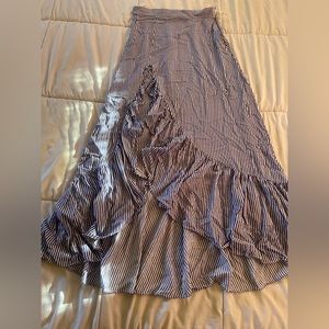 Striped Blue and White Women's Skirt